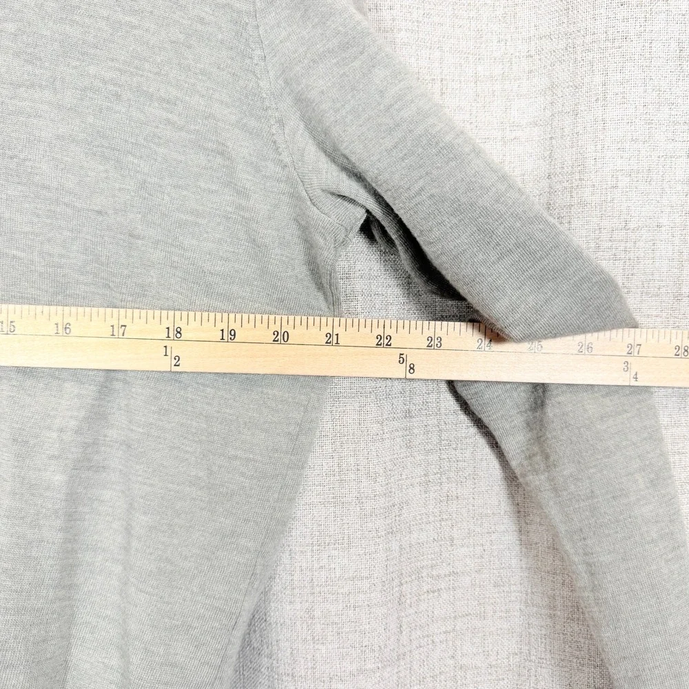 Polo Ralph Lauren Polo Neck Sweater Sz L Gray Wool Silk Cashmere Heritage Preppy